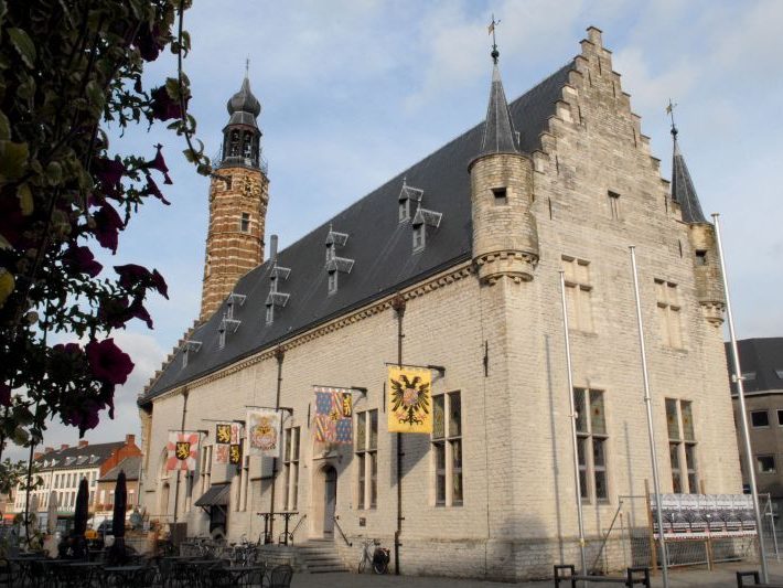 The Lakenhal in Herentals, Belgium — protected monument retrofitted with LandVac vacuum glazing